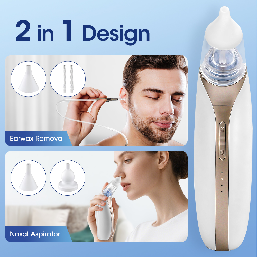 Nasal Aspirator - 電動吸引式鼻吸い器 耳掃除器 大人と子供用 耳鼻用 水泳用 耳感染症