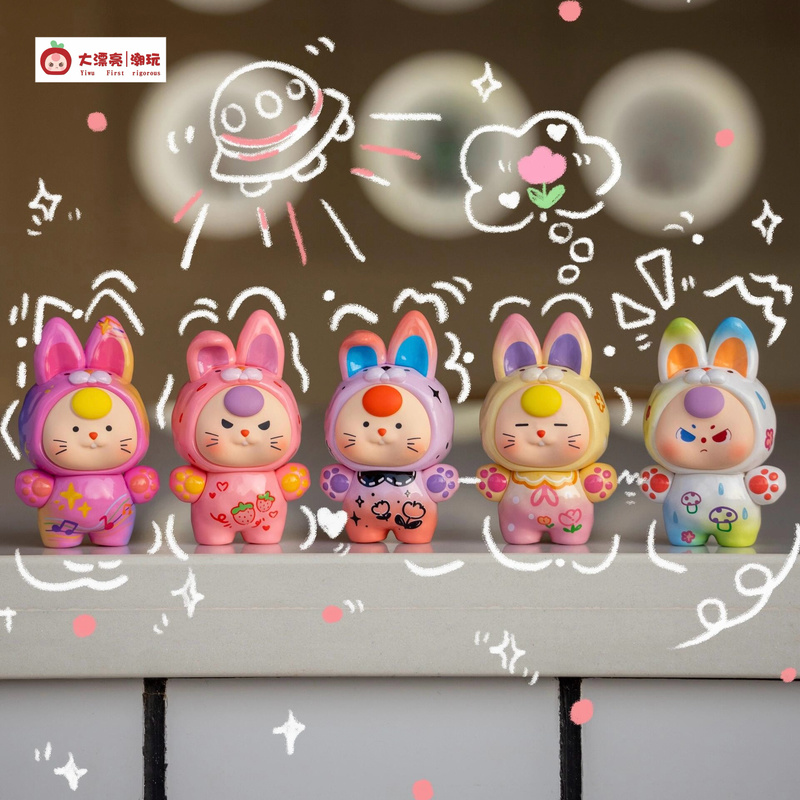 Baby Products Toys - オリジナル在庫ベビー 3 ドーパミンバニーシリーズかわいい顆粒ブラインドボックストレンディなおもちゃ小さな置物ペンダントかわいいギフト