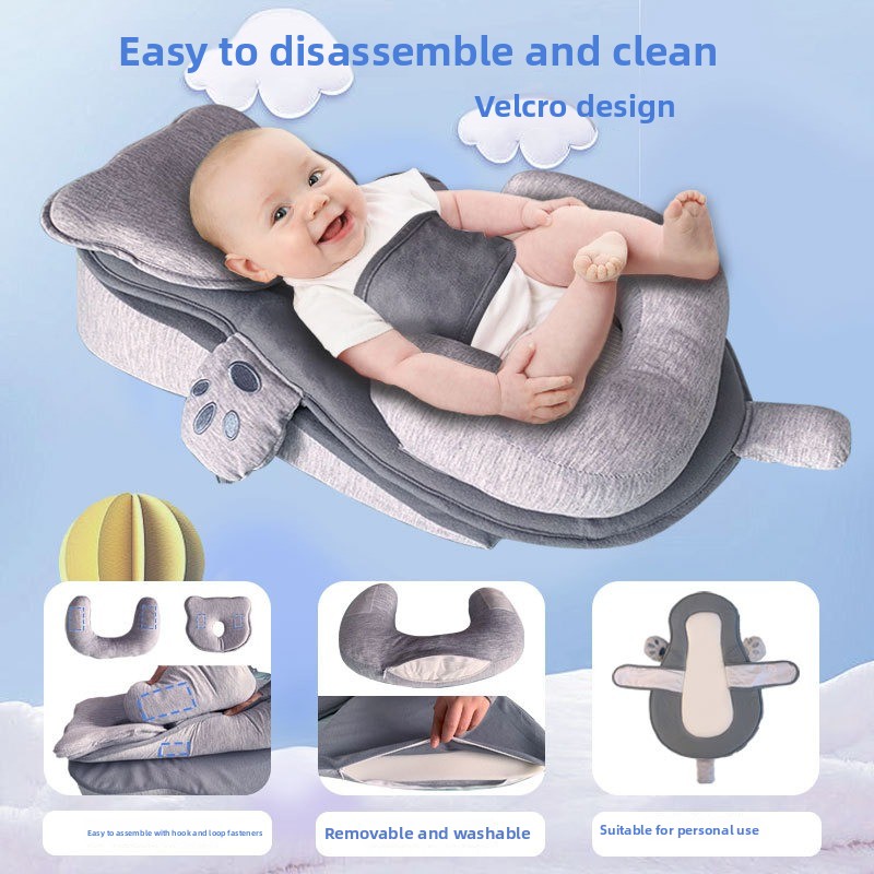 Nursing Pillow Breastfeeding - 抗オーバーフロー乳飲み込み防止枕 赤ちゃん授乳枕 横たわって授乳するためのベビー用吐き戻し防止スロープパッド スロープ枕
