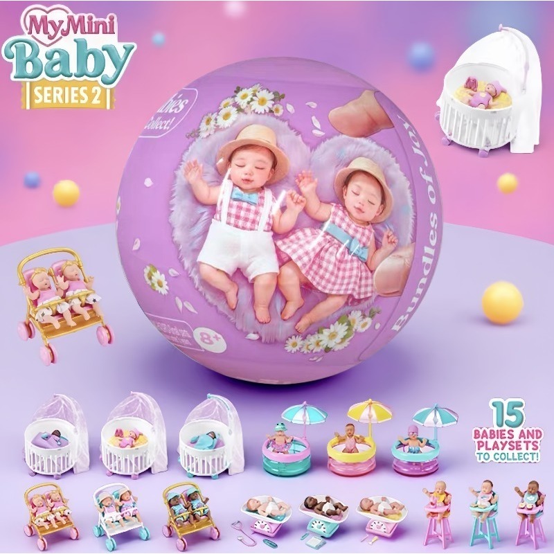ミニサプライズベビーボールブラインドボックス5個パックリアル - Baby Products Toys のレビューと価格