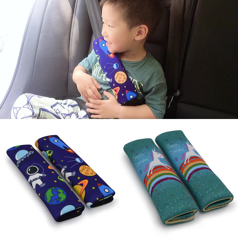 2 個かわいい車の自動車安全シートベルトハーネスショルダーパ - Infant Car Seat Cover のレビューと価格
