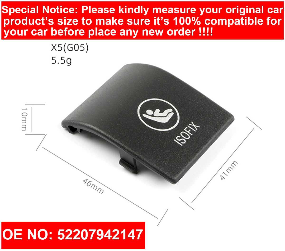 BMW X5 G05 X7 G07 2019-21用 車内後 - Infant Car Seat Cover のレビューと価格